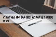 广东麻将自摸有多少牌型（广东麻将自模图片大全）