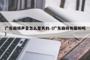 广东麻将声音怎么是男的（广东麻将有振听吗）