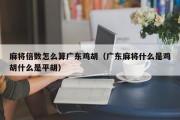 麻将倍数怎么算广东鸡胡（广东麻将什么是鸡胡什么是平胡）