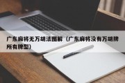 广东麻将无万胡法图解（广东麻将没有万胡牌所有牌型）
