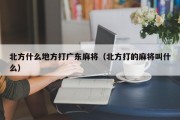 北方什么地方打广东麻将（北方打的麻将叫什么）